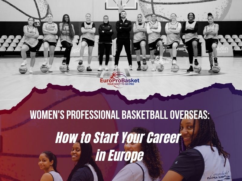 Camryn Lexow training at L'Alqueria del Basket in Valencia, Spain to play women's professional basketball overseas with EuroProBasket