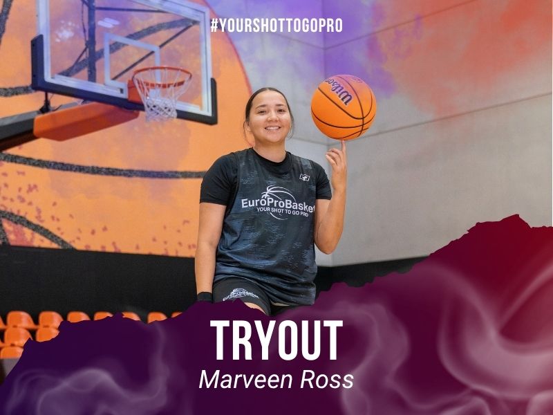 Marveen Ross, a 5'10" American who plays and guards multiple positions, training in Valencia ahead of her basketball tryou in Spain.