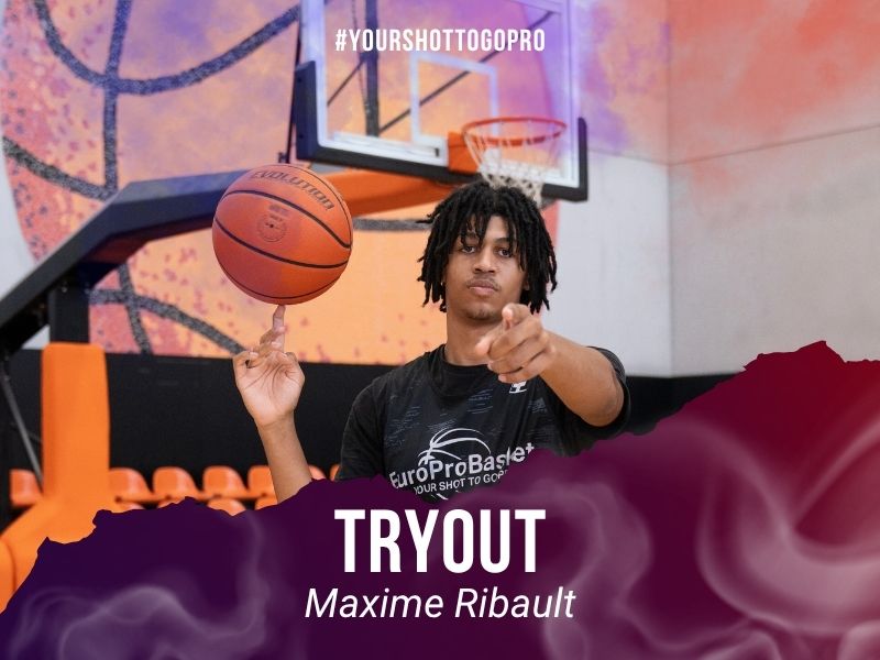 Maxime Amvame Ribault training with EuroProBasket in Valencia ahead of his basketball tryout in Spain.