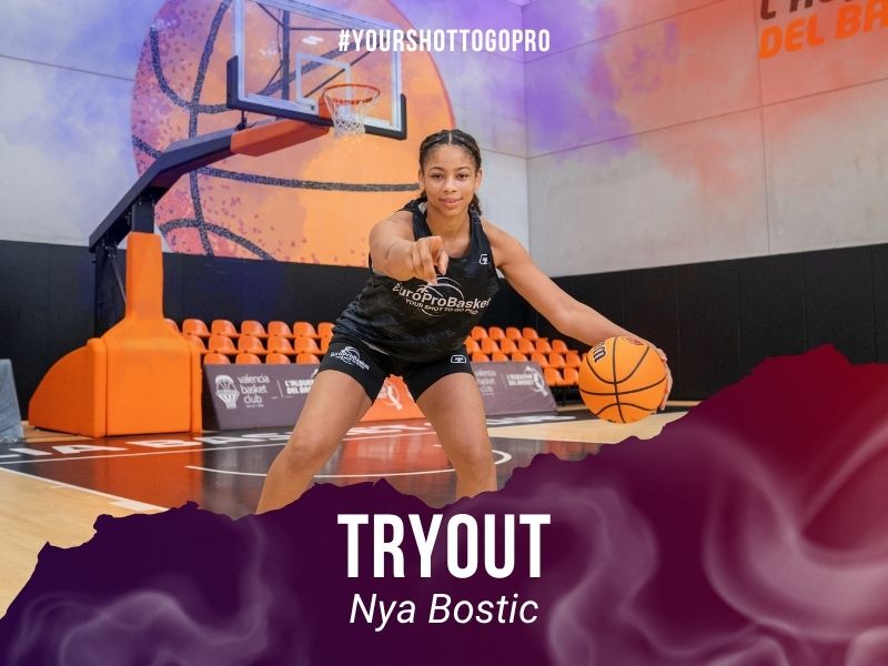 American guard Nya Bostic in action in Valencia before her tryout in women's basketball in Spain