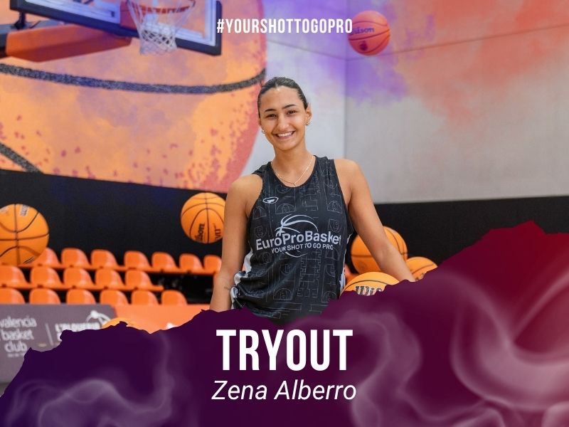 Australian guard Zena Alberro, who earned a basketball tryout in Spain after EuroProBasket's Women's Professional Program in Valencia